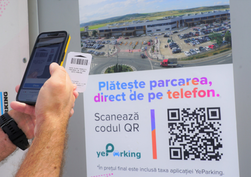 Scan & Pay - un sofer scaneaza si plateste parcarea la GOTO Parking